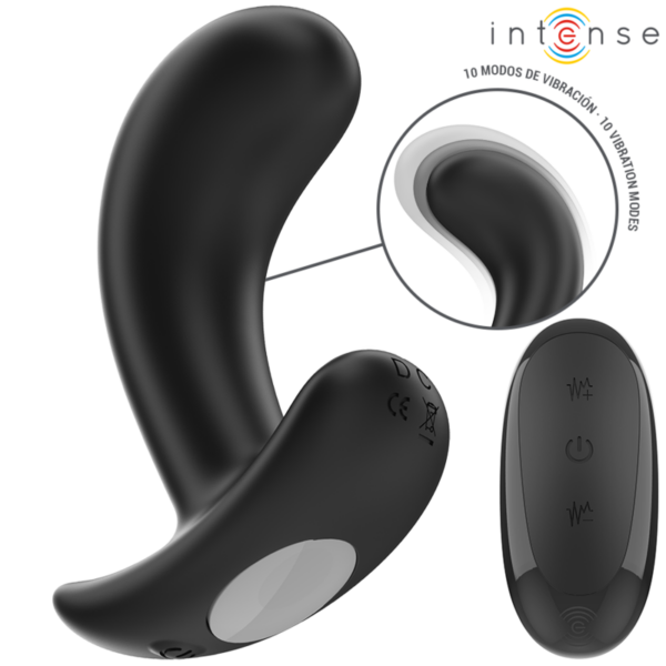 Intense Chandler — Vibrating Butt Plug, Remote Control, Black — Anal — view 2