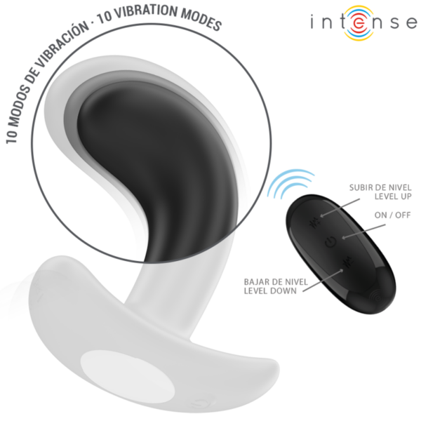 Intense Chandler — Vibrating Butt Plug, Remote Control, Black — Anal — view 5