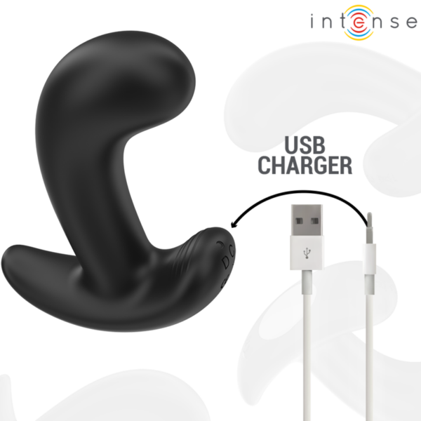 Intense Chandler — Vibrating Butt Plug, Remote Control, Black — Anal — view 6