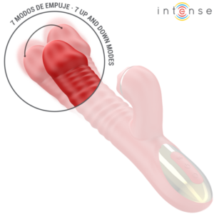 Intense Thalia — Thrusting Vibrator, Waterproof, Red — Rabbit Vibrators — view 4