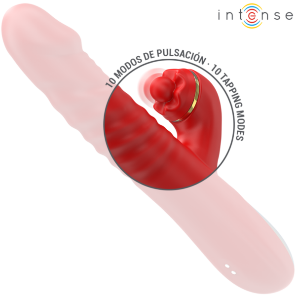 Intense Thalia — Thrusting Vibrator, Waterproof, Red — Rabbit Vibrators — view 5