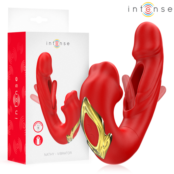 Intense Nathy — Vibrator, Waterproof, Red — Clitoral Stimulators