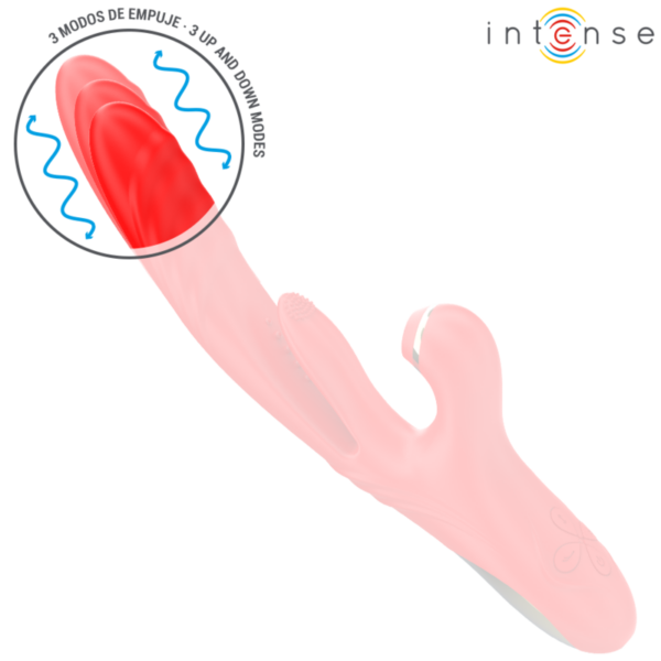 Intense Karol — Thrusting Vibrator, Waterproof, Red — Air Pulse Vibrators — view 5