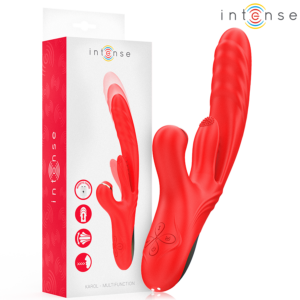 Intense Karol — Thrusting Vibrator, Waterproof, Red — Air Pulse Vibrators