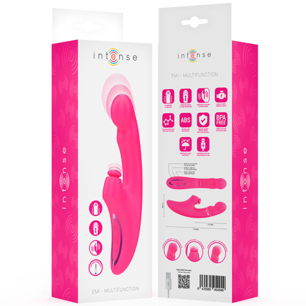 Intense Emi — Rabbit Vibrator, Waterproof, Pink — Clitoral Stimulators — view 8