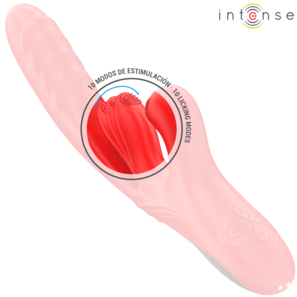 Intense Rosalia — Thrusting Vibrator, Rechargeable, Red — Rabbit Vibrators — view 5