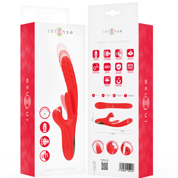 Intense Rosalia — Thrusting Vibrator, Rechargeable, Red — Rabbit Vibrators — view 8