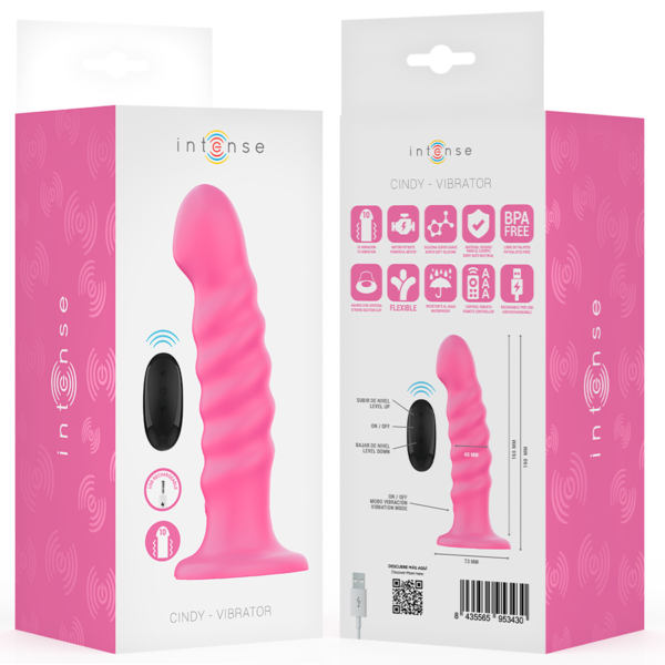 Intense Cindy — Vibrator, Remote Control, Pink — Remote Control Vibrators — view 8