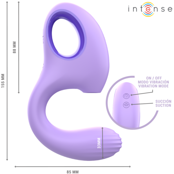 Intense Baxter — Clit Sucker, Waterproof, Violet — Air Pulse Vibrators — view 6