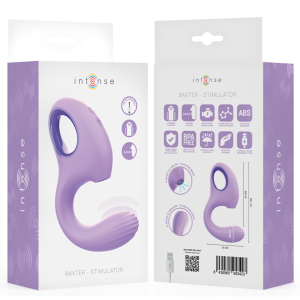 Intense Baxter — Clit Sucker, Waterproof, Violet — Air Pulse Vibrators — view 8