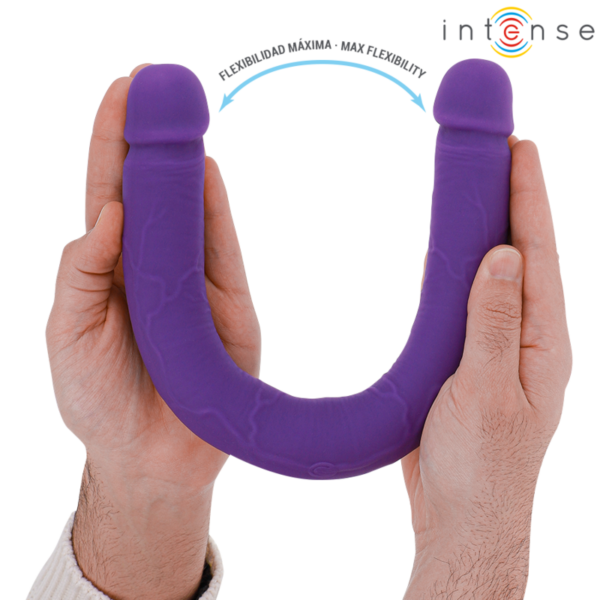 Intense Gunter — Vibrating Double Dildo, Remote Control, Purple — Dildos — view 5