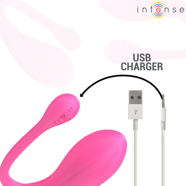 Intense Janice — Couples Vibrator, Remote Control, Pink — view 7