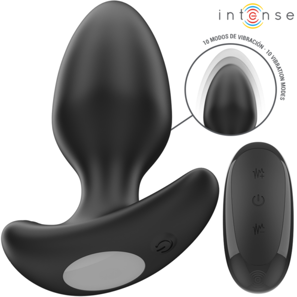 Intense Joey — Vibrating Butt Plug, Remote Control, Black — Anal — view 2