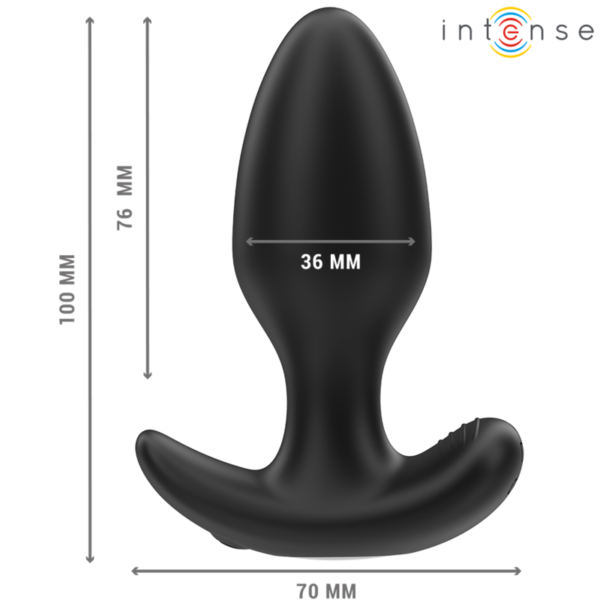Intense Joey — Vibrating Butt Plug, Remote Control, Black — Anal — view 3