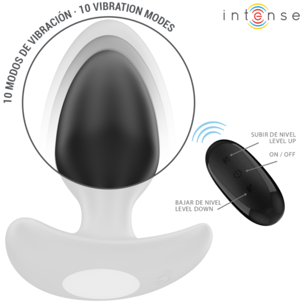 Intense Joey — Vibrating Butt Plug, Remote Control, Black — Anal — view 5
