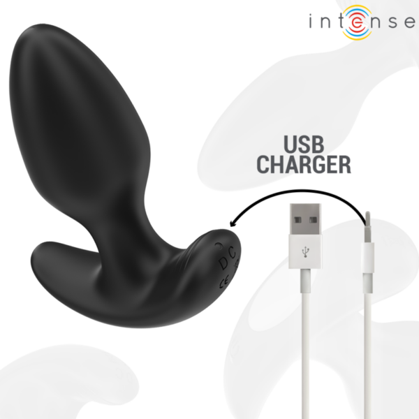 Intense Joey — Vibrating Butt Plug, Remote Control, Black — Anal — view 6