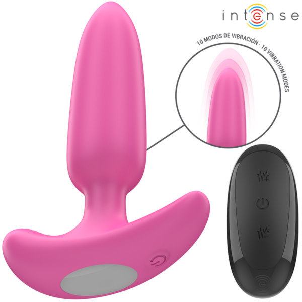 Intense Ross — Vibrating Butt Plug, Remote Control, Pink — Anal — view 2