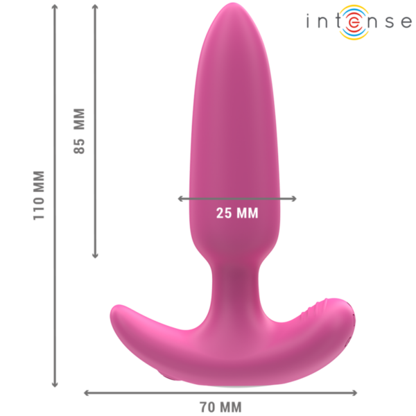 Intense Ross — Vibrating Butt Plug, Remote Control, Pink — Anal — view 3