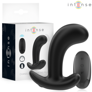 Intense Chandler — Vibrating Butt Plug, Remote Control, Black — Anal