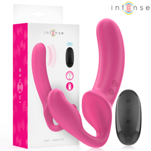 Intense Amy — Strapless Strap-On, Remote Control, Pink — Couples