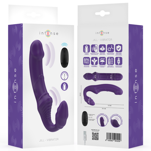 Intense Jill — Strapless Strap-On, Remote Control, Purple — Couples — view 8