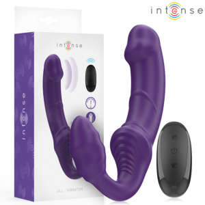 Intense Jill — Strapless Strap-On, Remote Control, Purple — Couples