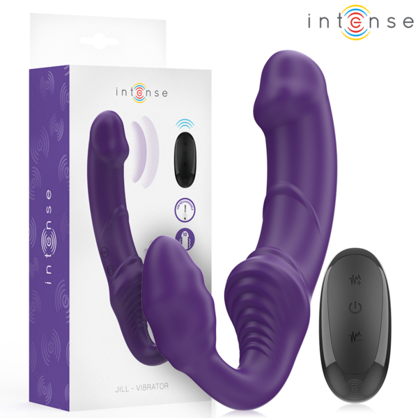 Intense Jill — Strapless Strap-On, Remote Control, Purple — Couples