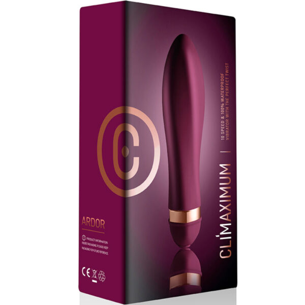 Climaximum Ardor Twisted — Vibrator, Silicone, Burgundy — Mini Vibrators — view 3
