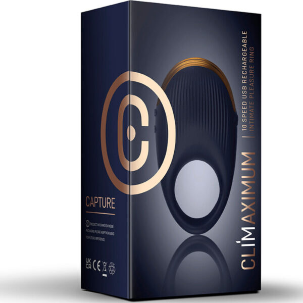 Climaximum Capture Sensory — Vibrating Cock Ring, Silicone, Blue — Cock Rings — view 3