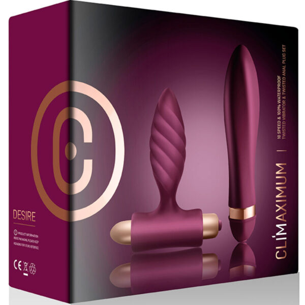 Climaximum Desire — Sex Toy Kit, Burgundy — Sex Toy Kits & Sets — view 5