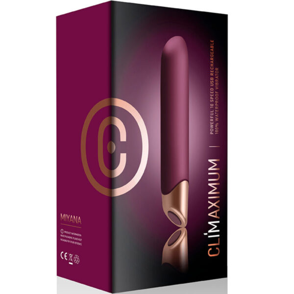 Climaximum Miyana Classic — Vibrator, Rechargeable, Burgundy — Classic Vibrators — view 3