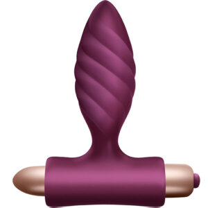 Climaximum Oryx Twisted — Vibrating Butt Plug, Silicone, Burgundy — Anal