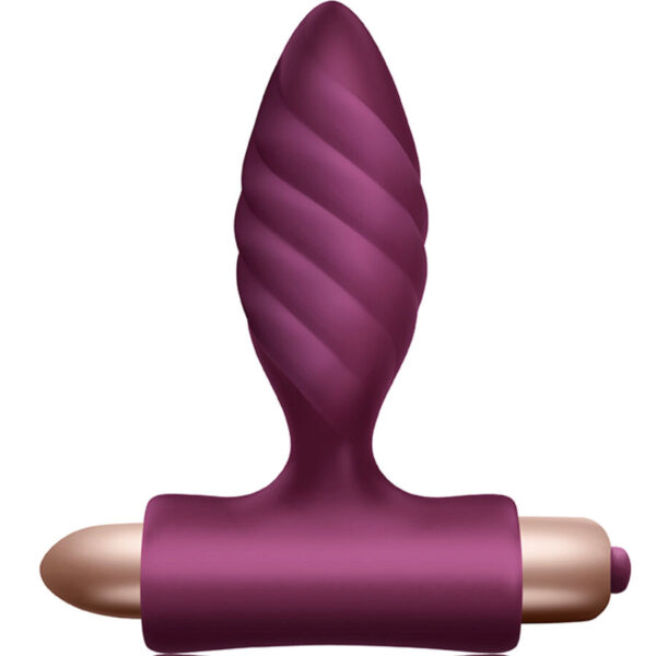 Climaximum Oryx Twisted — Vibrating Butt Plug, Silicone, Burgundy — Anal