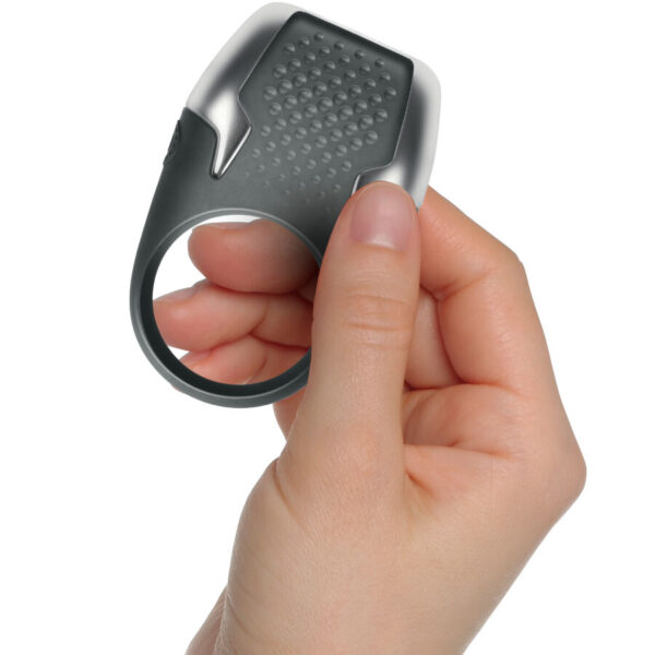 Climaximum Tyro — Vibrating Cock Ring, Rechargeable, Grey — Cock Rings — view 2
