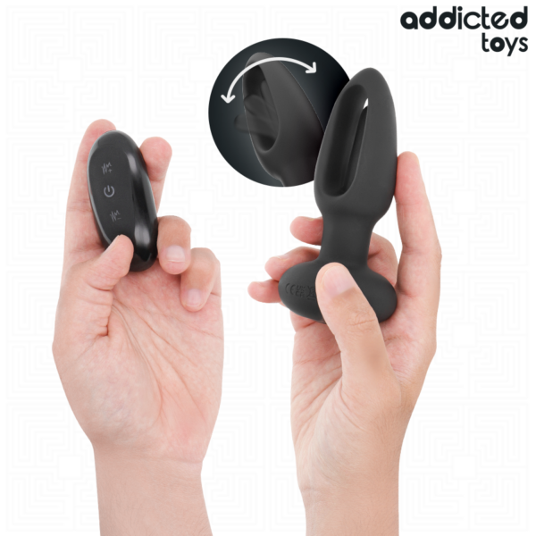 Addicted Toys Tongue — Vibrating Butt Plug, 13 cm, Black — Anal — view 2