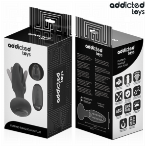 Addicted Toys Tongue — Vibrating Butt Plug, 13 cm, Black — Anal — view 3