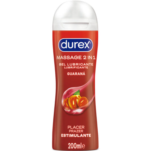 Durex Stimulating Guarana — Massage Gel, 200 ml, 2-in-1 — Body Massage Oils