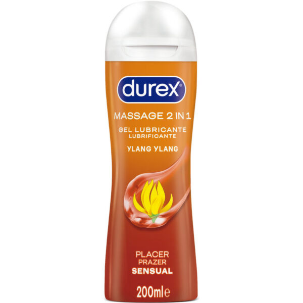 Durex Sensual Ylang-Ylang — Massage Gel, 200 ml, 2-in-1 — Body Massage Oils