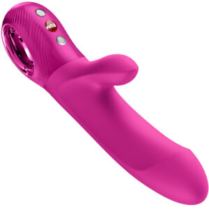 Fun Factory Bi Stronic Embrace — Thrusting Vibrator, Magenta — Rabbit Vibrators — view 2