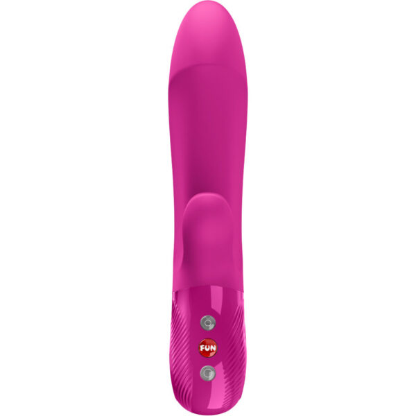 Fun Factory Bi Stronic Embrace — Thrusting Vibrator, Magenta — Rabbit Vibrators — view 3