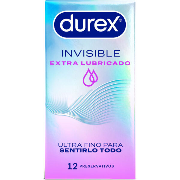 Durex Invisible Extra Lube — Ultra Thin Condoms, 12 Pack — Condom Multipacks