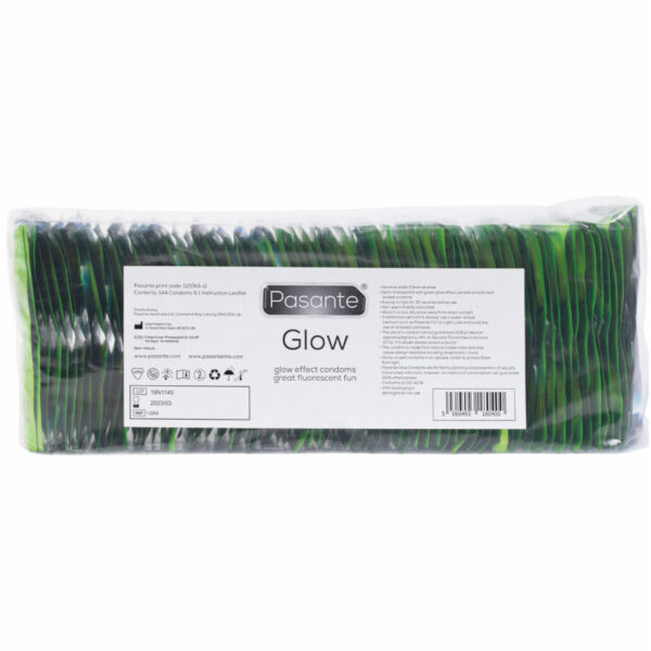Pasante — Glow in the Dark Condoms, 144 Pack — Bulk Condom Packs
