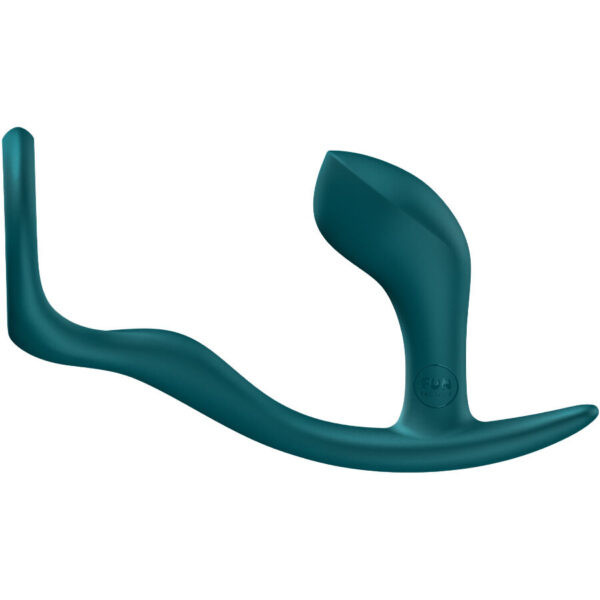 Fun Factory Bootie Ring — Cock Ring, Butt Plug, Bottle Green — Cock Rings with Plug — view 3