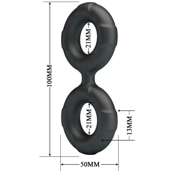 Crazy Bull Radwan Double Model 19 — Cock Ring, Silicone — Classic Cock Rings — view 6