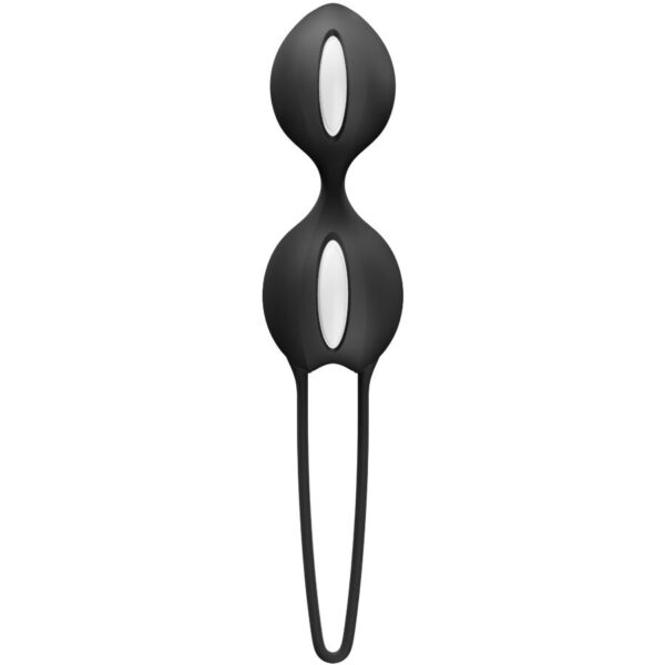 Fun Factory Smartballs Duo — Kegel Balls, Silicone, Black — Ben Wa Balls — view 3
