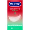 Durex Sensitive Slim Fit — Snug Fit Condoms, 10 Pack — Condom Multipacks
