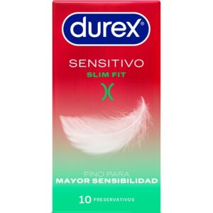 Durex Sensitive Slim Fit — Snug Fit Condoms, 10 Pack — Condom Multipacks