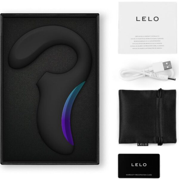 LELO Enigma Wave — Rabbit Vibrator, Sonic, Black — Air Pulse Vibrators — view 3