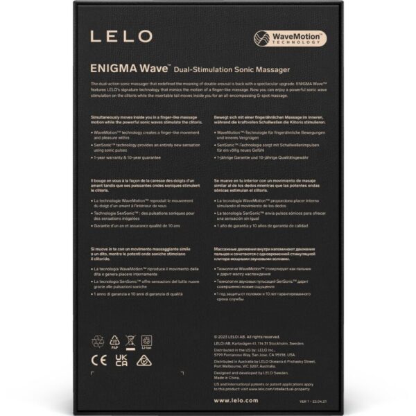 LELO Enigma Wave — Rabbit Vibrator, Sonic, Cyber Purple — Air Pulse Vibrators — view 5