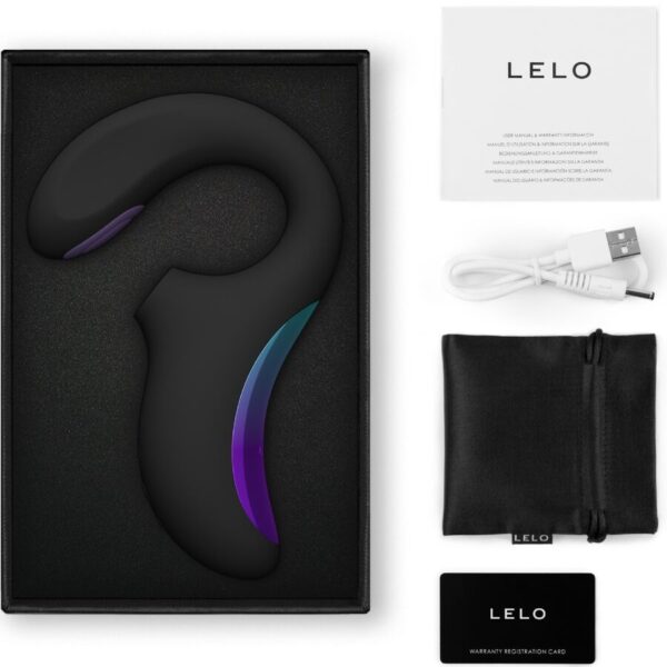 LELO Enigma Double Sonic — Rabbit Vibrator, Black — Air Pulse Vibrators — view 3